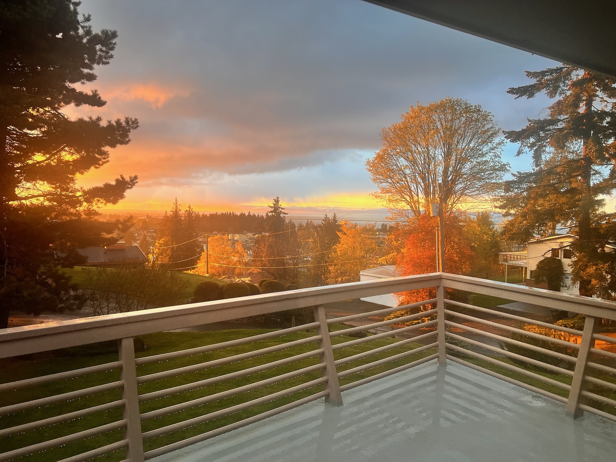 Sunset from the deck