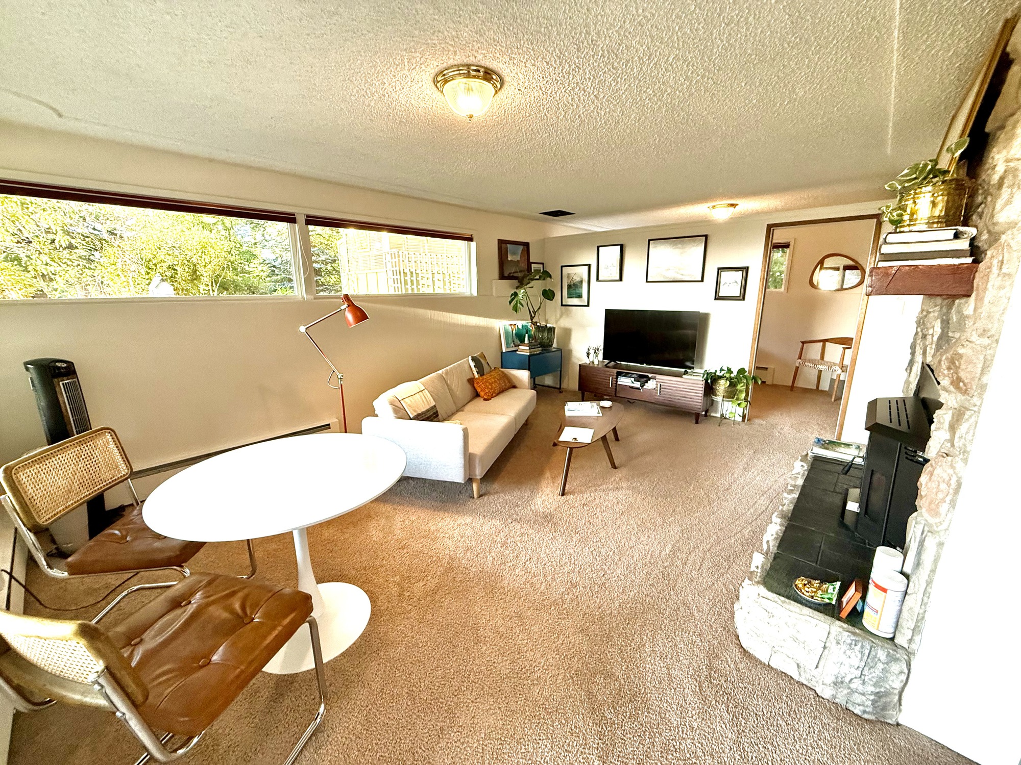 Living room and dining nook