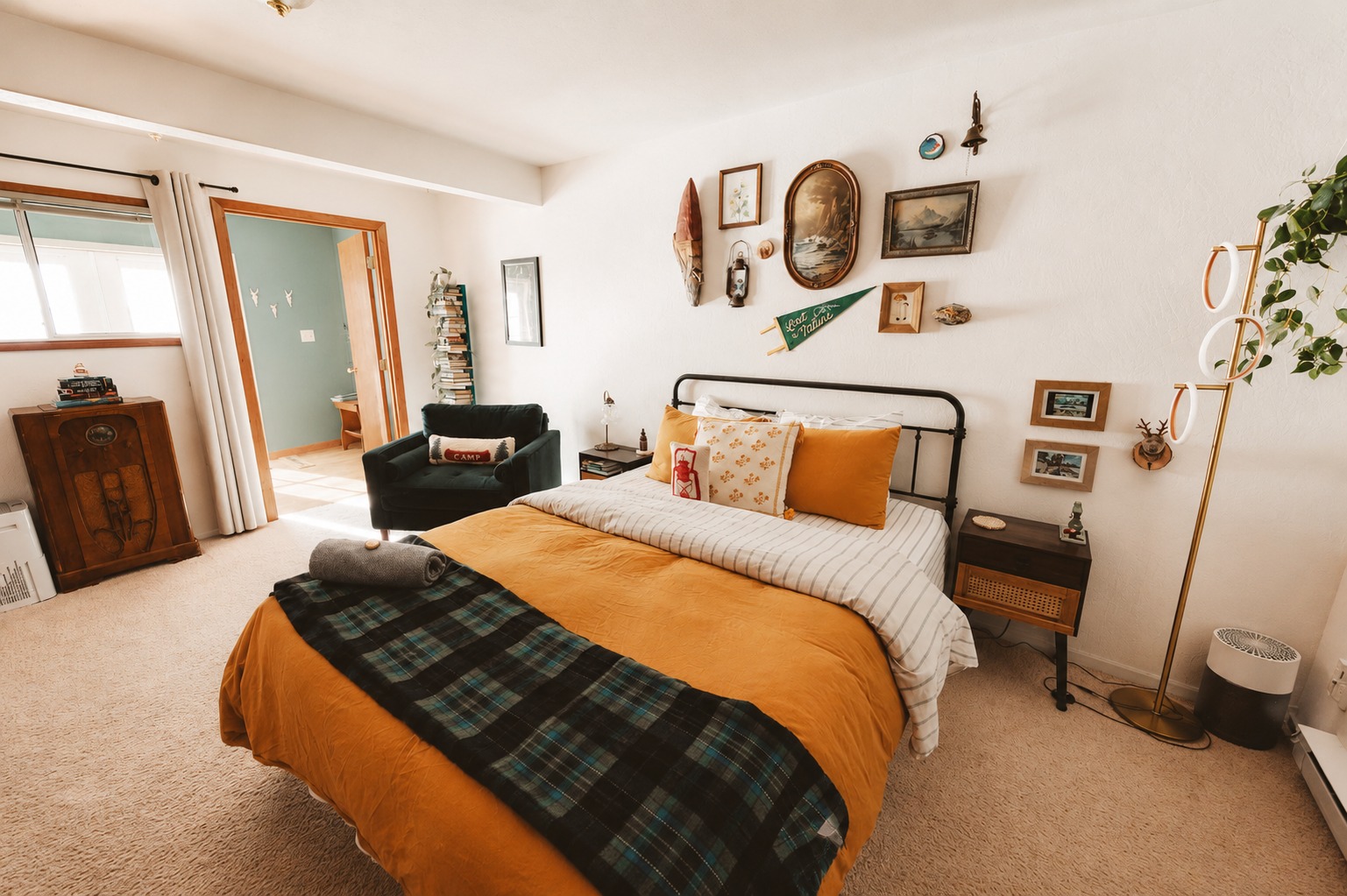 Bedroom, gallery wall